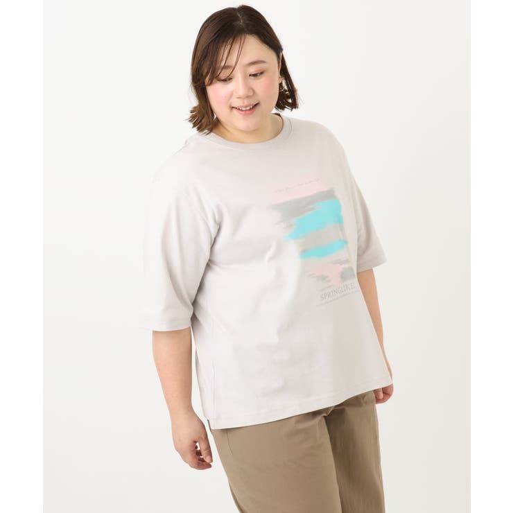 【大きいサイズ】コットンプリントTシャツ | eur3 | 詳細画像14 
