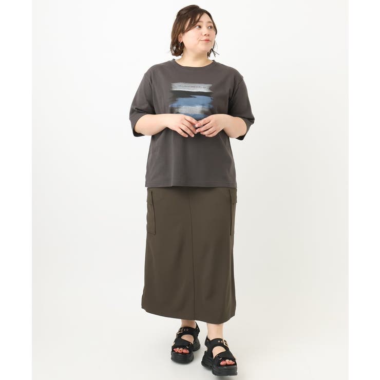 【大きいサイズ】コットンプリントTシャツ | eur3 | 詳細画像30 