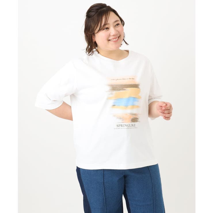 【大きいサイズ】コットンプリントTシャツ | eur3 | 詳細画像9 