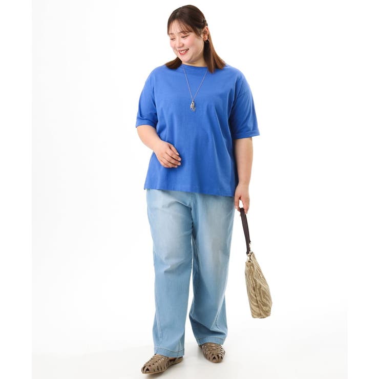 【大きいサイズ/接触冷感/UVカット】ドロップショルダーコットンTシャツ | eur3 | 詳細画像20 