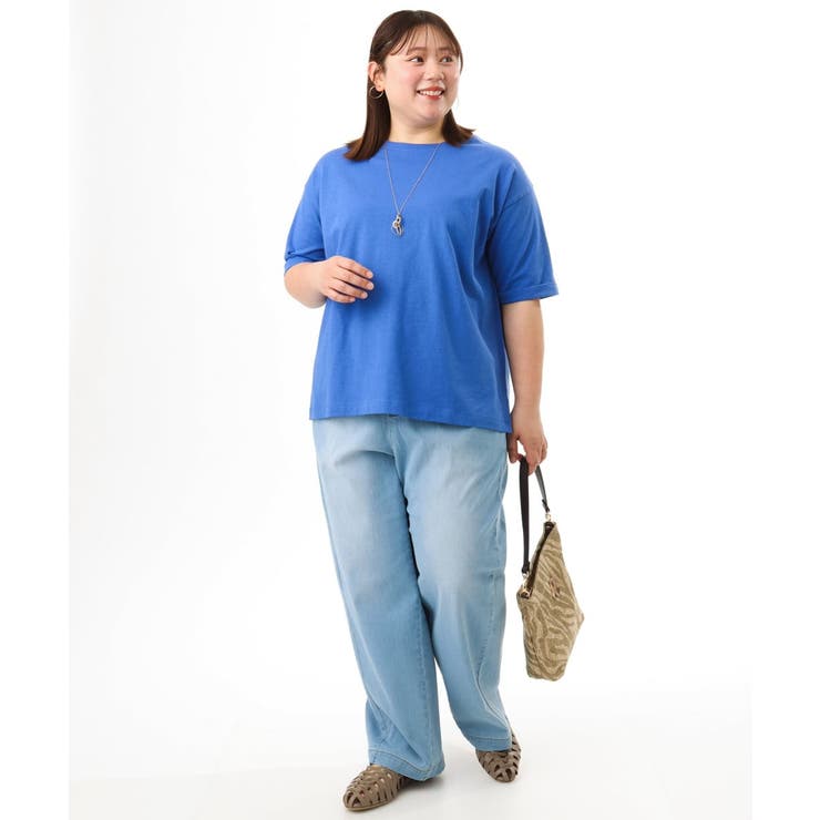 【大きいサイズ/接触冷感/UVカット】ドロップショルダーコットンTシャツ | eur3 | 詳細画像21 