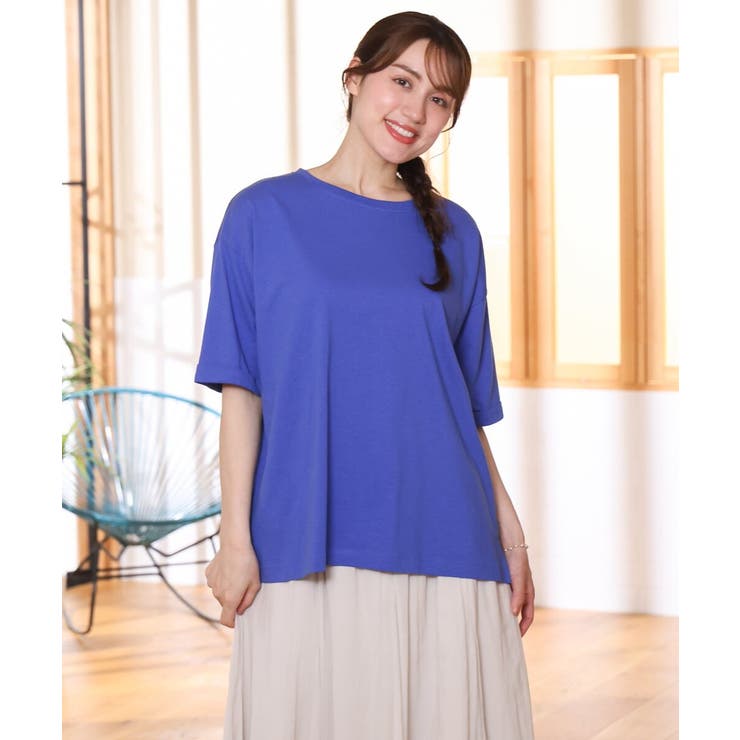 【大きいサイズ/接触冷感/UVカット】ドロップショルダーコットンTシャツ | eur3 | 詳細画像23 
