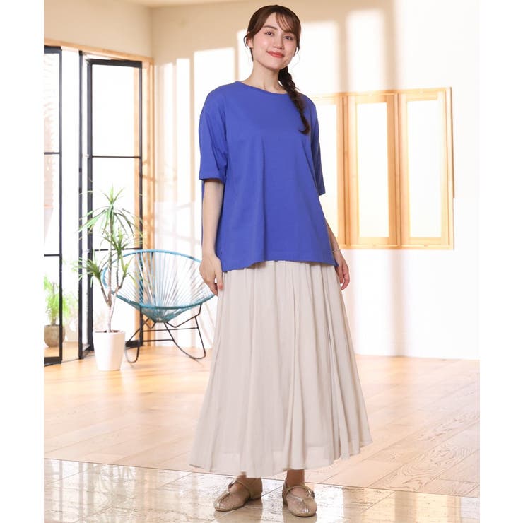 【大きいサイズ/接触冷感/UVカット】ドロップショルダーコットンTシャツ | eur3 | 詳細画像27 