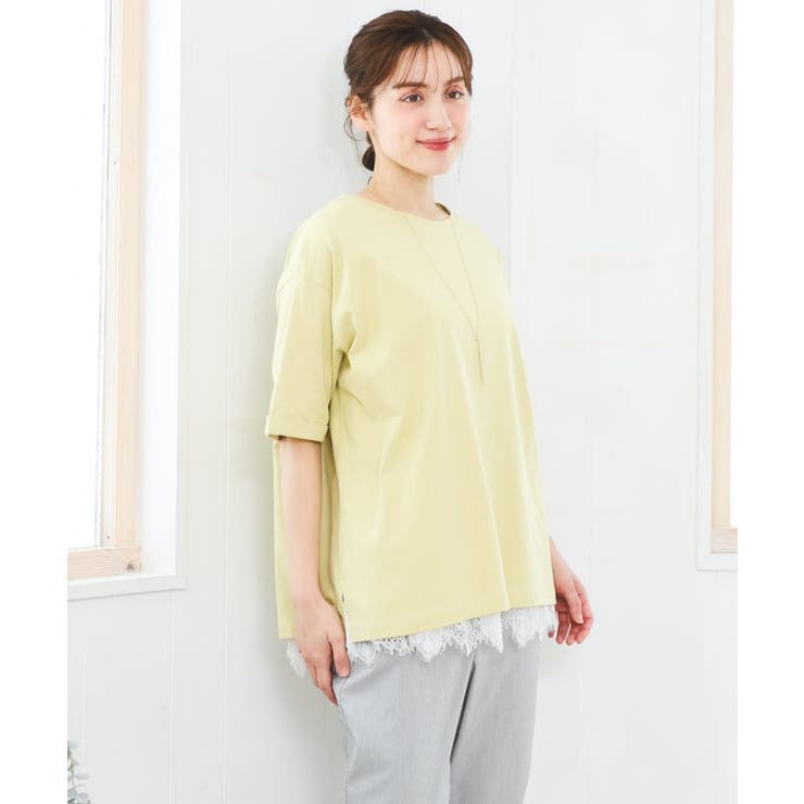 【大きいサイズ/接触冷感/UVカット】ドロップショルダーコットンTシャツ | eur3 | 詳細画像3 