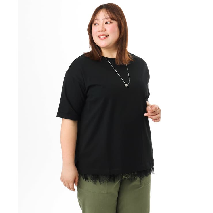 【大きいサイズ/接触冷感/UVカット】ドロップショルダーコットンTシャツ | eur3 | 詳細画像41 