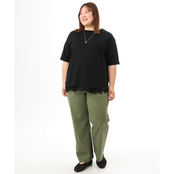 【大きいサイズ/接触冷感/UVカット】ドロップショルダーコットンTシャツ | eur3 | 詳細画像42 