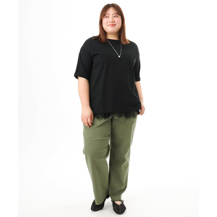 【大きいサイズ/接触冷感/UVカット】ドロップショルダーコットンTシャツ | eur3 | 詳細画像43 