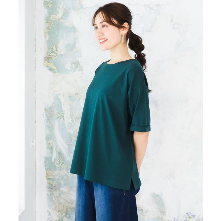 【大きいサイズ/接触冷感/UVカット】ドロップショルダーコットンTシャツ | eur3 | 詳細画像6 