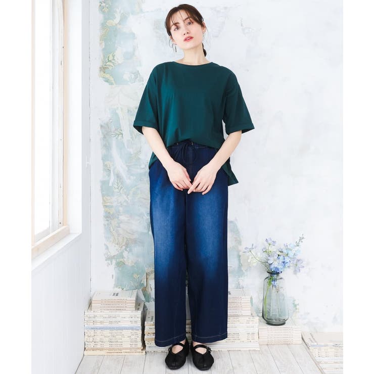 【大きいサイズ/接触冷感/UVカット】ドロップショルダーコットンTシャツ | eur3 | 詳細画像9 