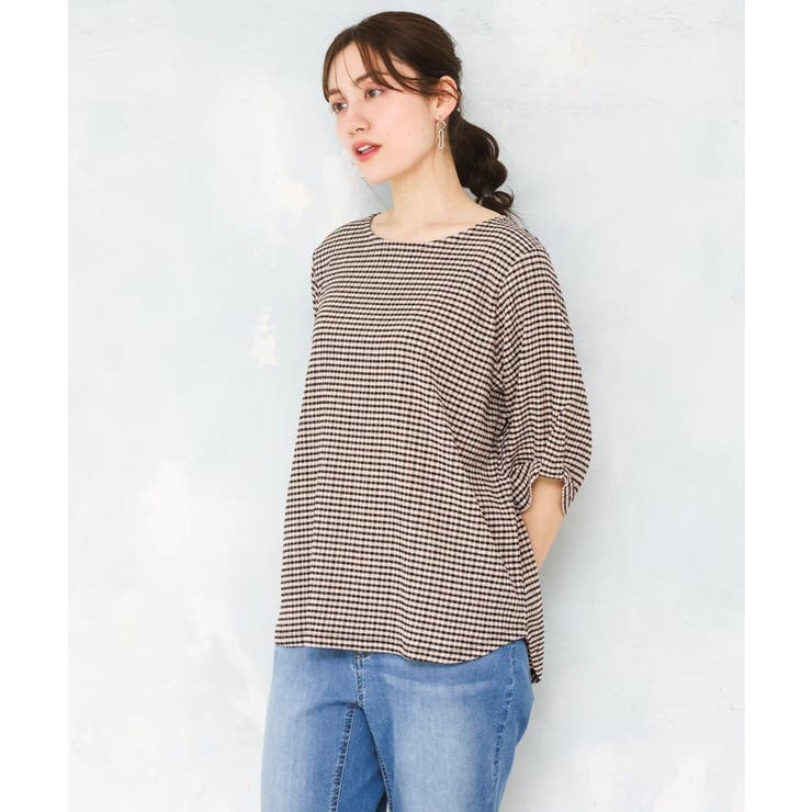ライトピンク | 【大きいサイズ】カーブヘムカットソー | eur3