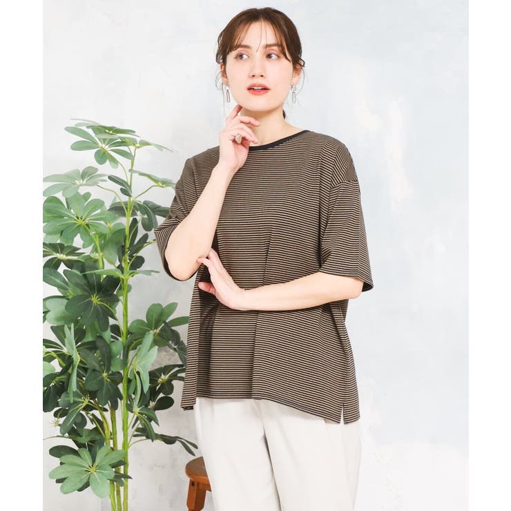 【大きいサイズ】ボーダーTシャツ | eur3 | 詳細画像2 
