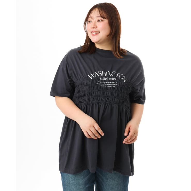 【大きいサイズ/機能素材】シャーリングロゴTシャツ | eur3 | 詳細画像14 