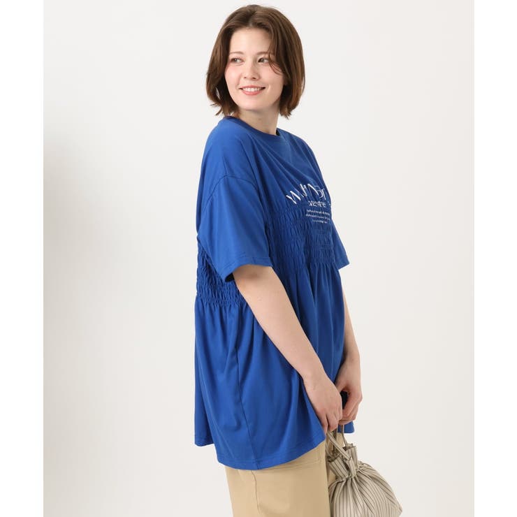 【大きいサイズ/機能素材】シャーリングロゴTシャツ | eur3 | 詳細画像2 