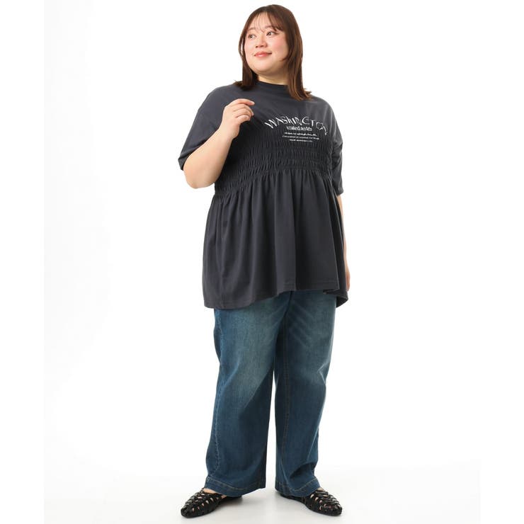 【大きいサイズ/機能素材】シャーリングロゴTシャツ | eur3 | 詳細画像24 