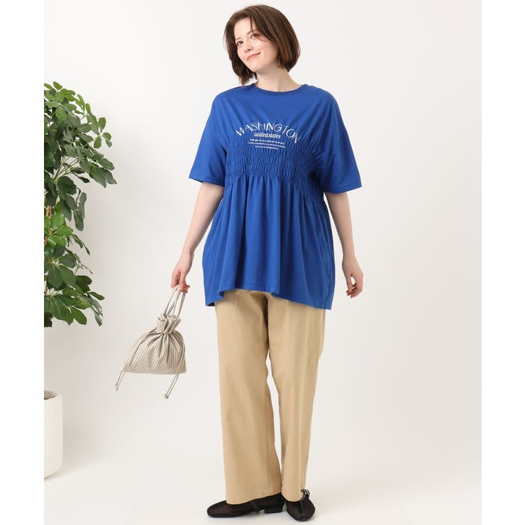 【大きいサイズ/機能素材】シャーリングロゴTシャツ | eur3 | 詳細画像3 