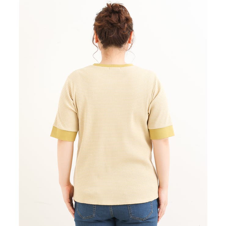 【大きいサイズ】テレコボーダーカットソー | eur3 | 詳細画像4 