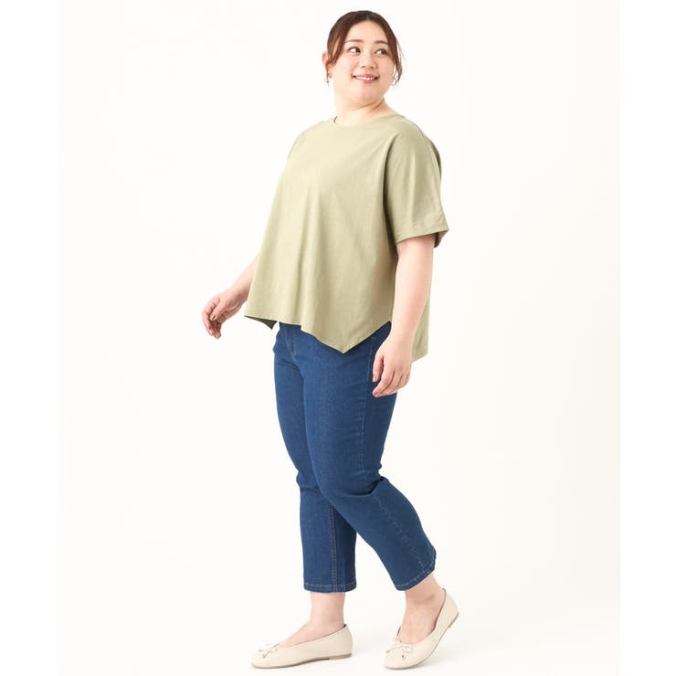 【大きいサイズ/soso×eur3】Tシャツ×プリーツタンクトップセット | eur3 | 詳細画像7 