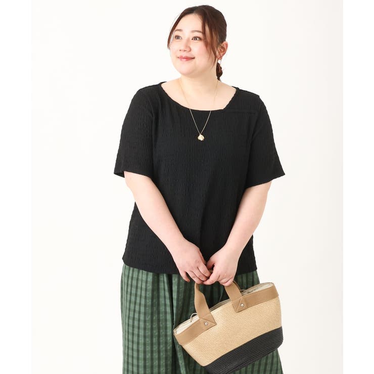 【大きいサイズ/soso×eur3】ポコポコアシンメトリーカットソー | eur3 | 詳細画像12 