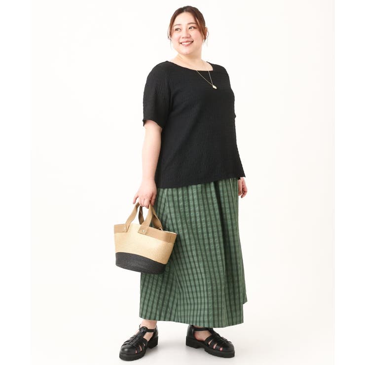 【大きいサイズ/soso×eur3】ポコポコアシンメトリーカットソー | eur3 | 詳細画像14 