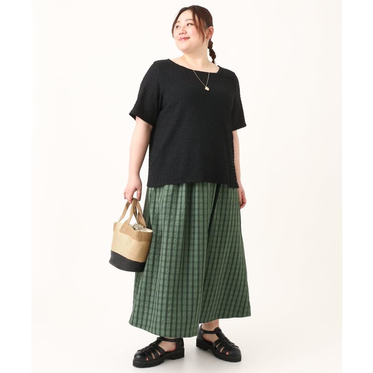 【大きいサイズ/soso×eur3】ポコポコアシンメトリーカットソー | eur3 | 詳細画像15 