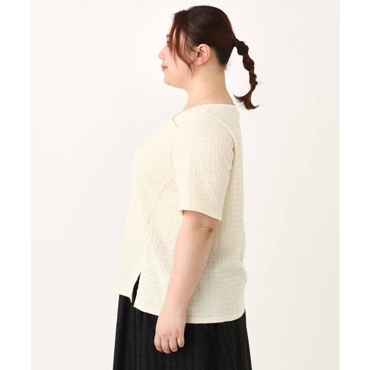 【大きいサイズ/soso×eur3】ポコポコアシンメトリーカットソー | eur3 | 詳細画像8 