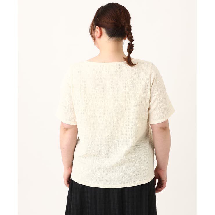 【大きいサイズ/soso×eur3】ポコポコアシンメトリーカットソー | eur3 | 詳細画像9 