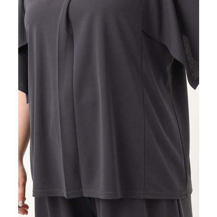 【大きいサイズ/セットアップ対応】接触冷感ジャージーVネックカットソー | eur3 | 詳細画像14 