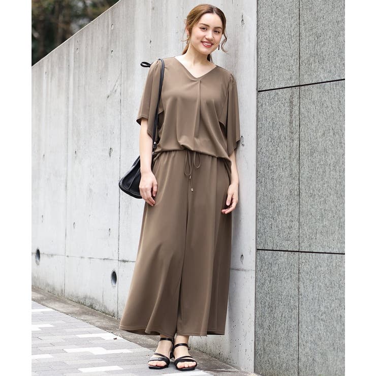 【大きいサイズ/セットアップ対応】接触冷感ジャージーVネックカットソー | eur3 | 詳細画像3 