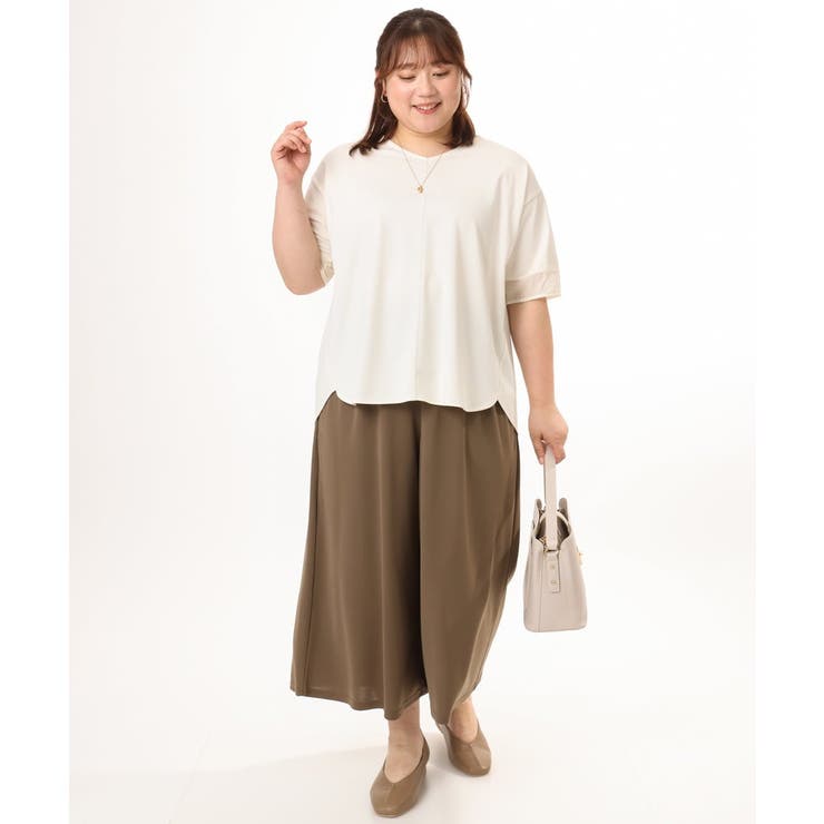 【大きいサイズ】Vネック袖シア―トップス | eur3 | 詳細画像15 