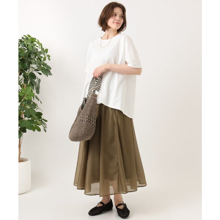 【大きいサイズ/UVカット/接触冷感】コットンエンボスロゴＴシャツ | eur3 | 詳細画像15 
