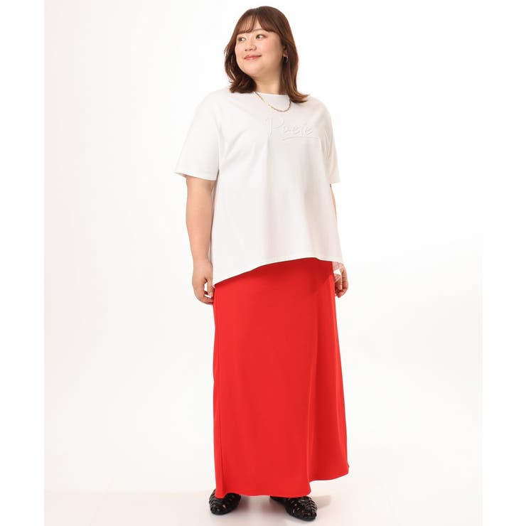 【大きいサイズ/UVカット/接触冷感】コットンエンボスロゴＴシャツ | eur3 | 詳細画像18 