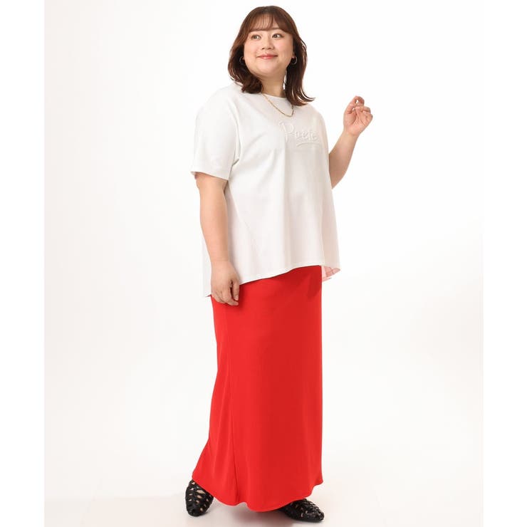 【大きいサイズ/UVカット/接触冷感】コットンエンボスロゴＴシャツ | eur3 | 詳細画像19 