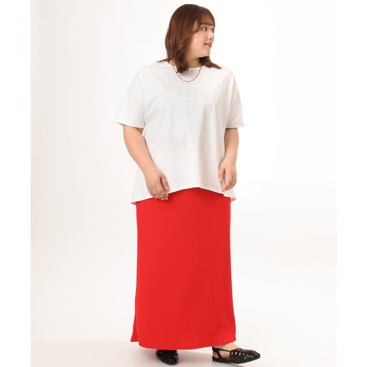 【大きいサイズ/UVカット/接触冷感】コットンエンボスロゴＴシャツ | eur3 | 詳細画像20 