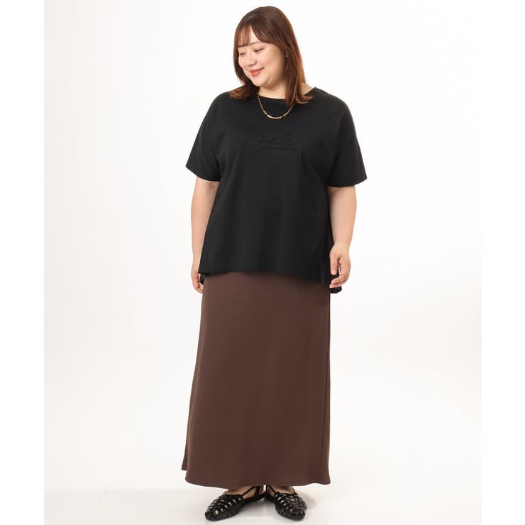 【大きいサイズ/UVカット/接触冷感】コットンエンボスロゴＴシャツ | eur3 | 詳細画像25 