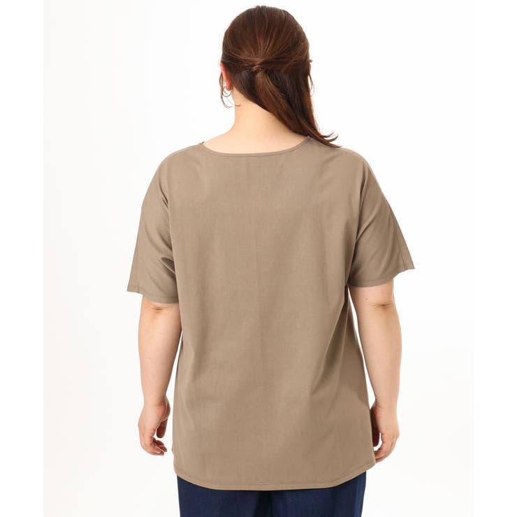 【大きいサイズ/UVカット/接触冷感】コットンエンボスロゴＴシャツ | eur3 | 詳細画像5 
