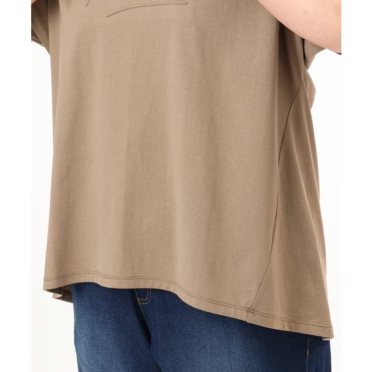 【大きいサイズ/UVカット/接触冷感】コットンエンボスロゴＴシャツ | eur3 | 詳細画像8 