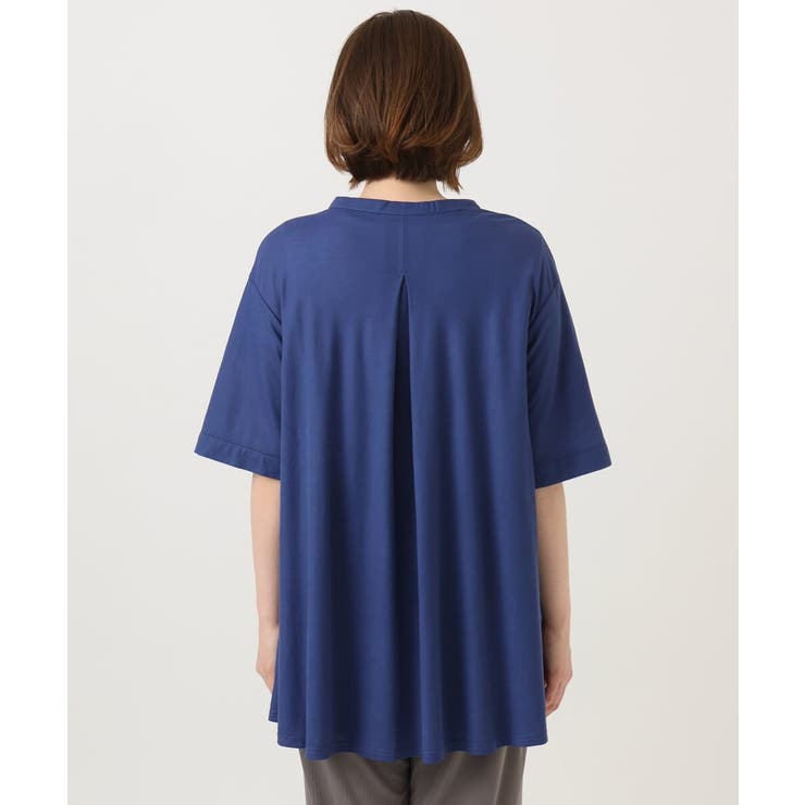 【大きいサイズ】バンドカラージャージーブラウス | eur3 | 詳細画像3 