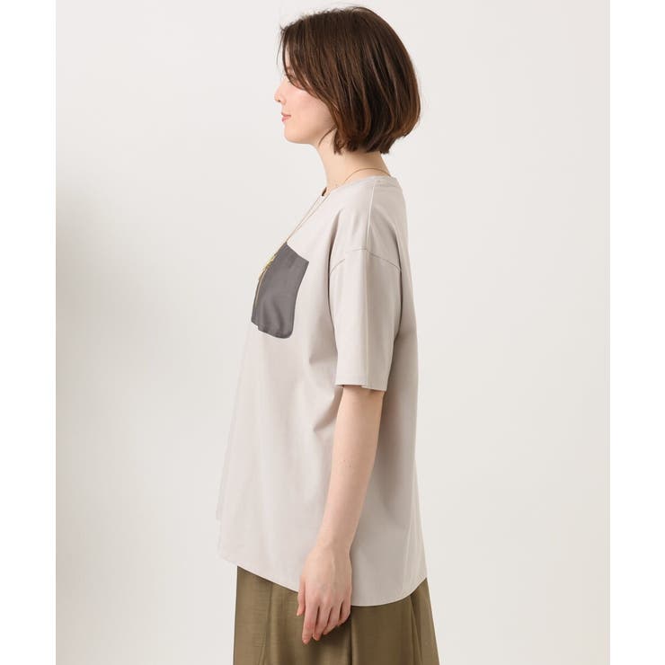 【大きいサイズ】ジップポケットコットンTシャツ | eur3 | 詳細画像3 