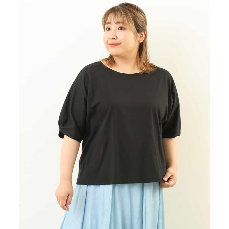 大きいサイズ/2点セット】クロシェレースベスト×Tシャツセット