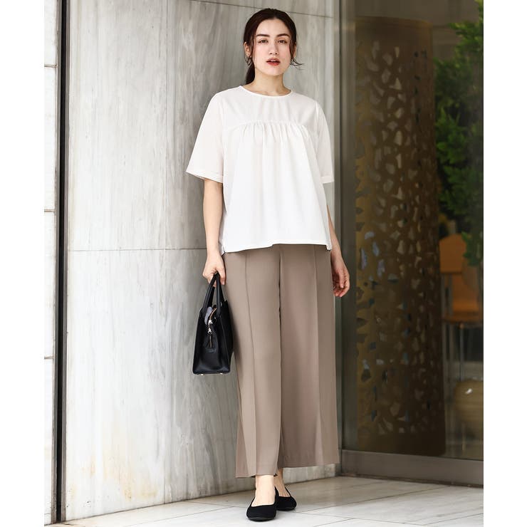 【大きいサイズ】ギャザー切り替えストライプカットソー | eur3 | 詳細画像21 