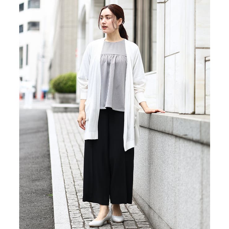 【大きいサイズ】ギャザー切り替えストライプカットソー | eur3 | 詳細画像6 