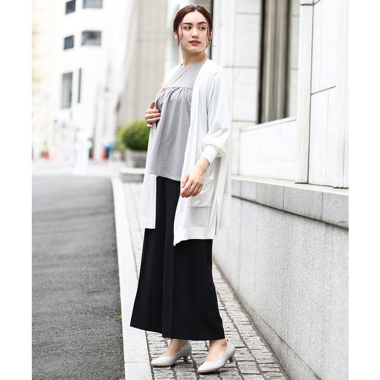 【大きいサイズ】ギャザー切り替えストライプカットソー | eur3 | 詳細画像7 