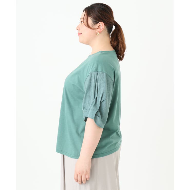 【大きいサイズ】シアーねじり袖トップス | eur3 | 詳細画像6 