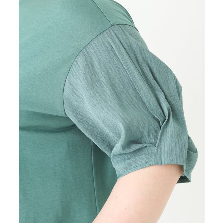 【大きいサイズ】シアーねじり袖トップス | eur3 | 詳細画像9 