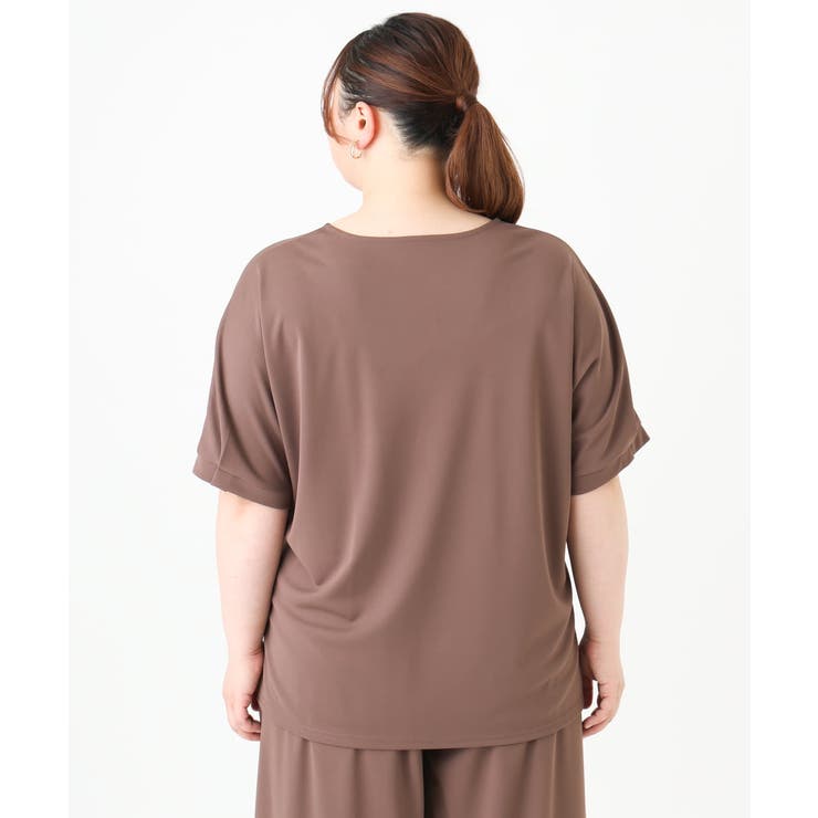 【大きいサイズ/接触冷感/セットアップ対応】Vネックジャージートップス | eur3 | 詳細画像10 