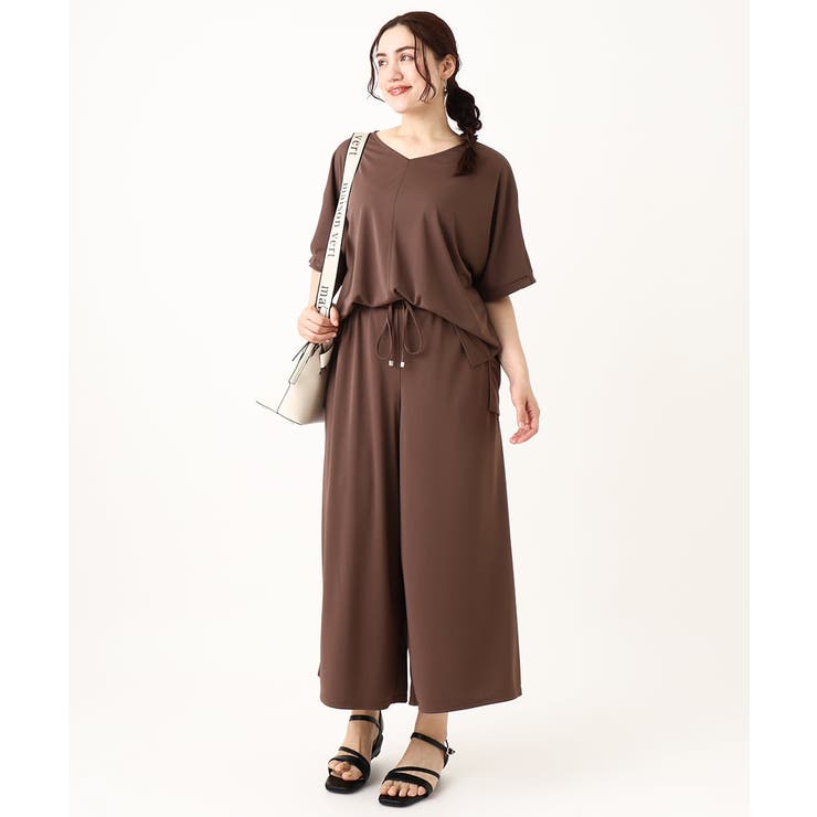 【大きいサイズ/接触冷感/セットアップ対応】Vネックジャージートップス | eur3 | 詳細画像5 