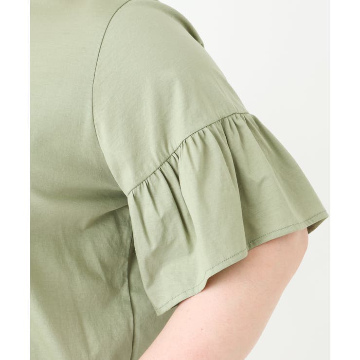 【大きいサイズ】ギャザーフリルスリーブトップス | eur3 | 詳細画像13 