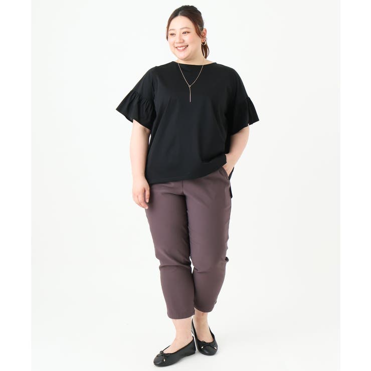 【大きいサイズ】ギャザーフリルスリーブトップス | eur3 | 詳細画像23 