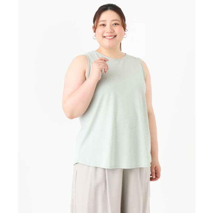 【大きいサイズ】ポンチョ型トップス＋タンクトップセット | eur3 | 詳細画像15 