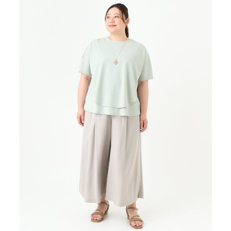 【大きいサイズ】ポンチョ型トップス＋タンクトップセット | eur3 | 詳細画像22 